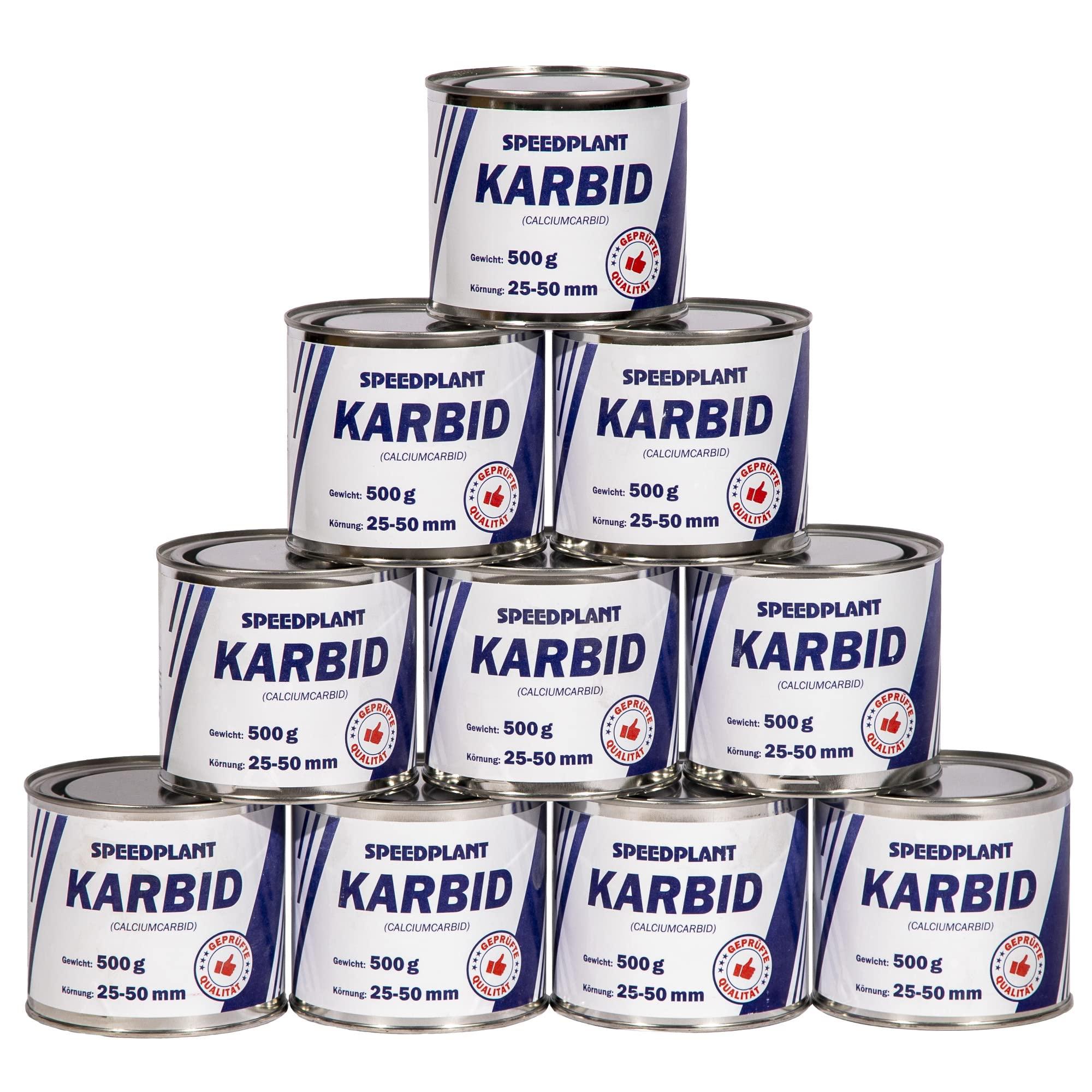 Speedplant Karbid 5 kg (10x 500g) - Carbid Kabit Kabitt karbitt Karbit Karbid Extra Große Körnung 25-50mm - 10 Dosen