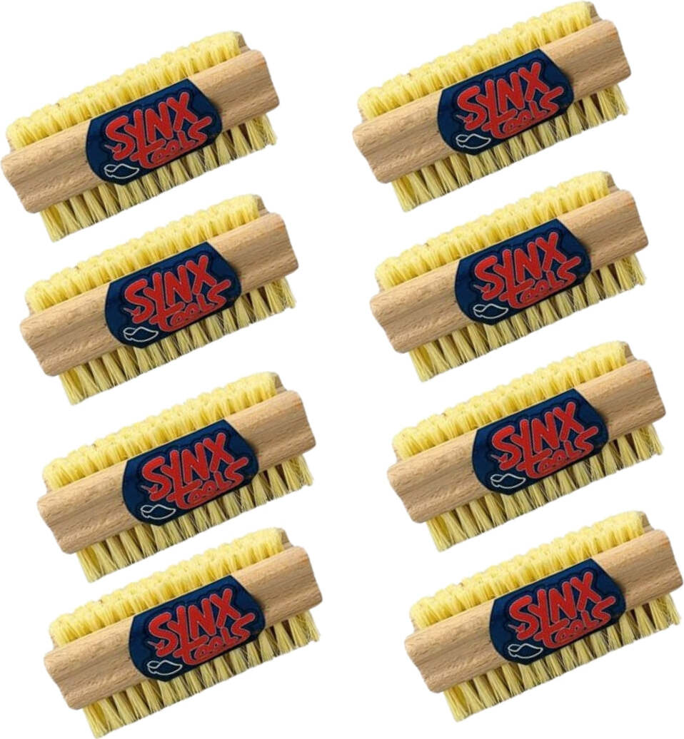 Synx Tools Nagelbürste Holz 2er-Set – Scheuerbürsten – Nagelbürste – Scheuerbesen – Nagelbürste Holz – Vorteilspack – 8X