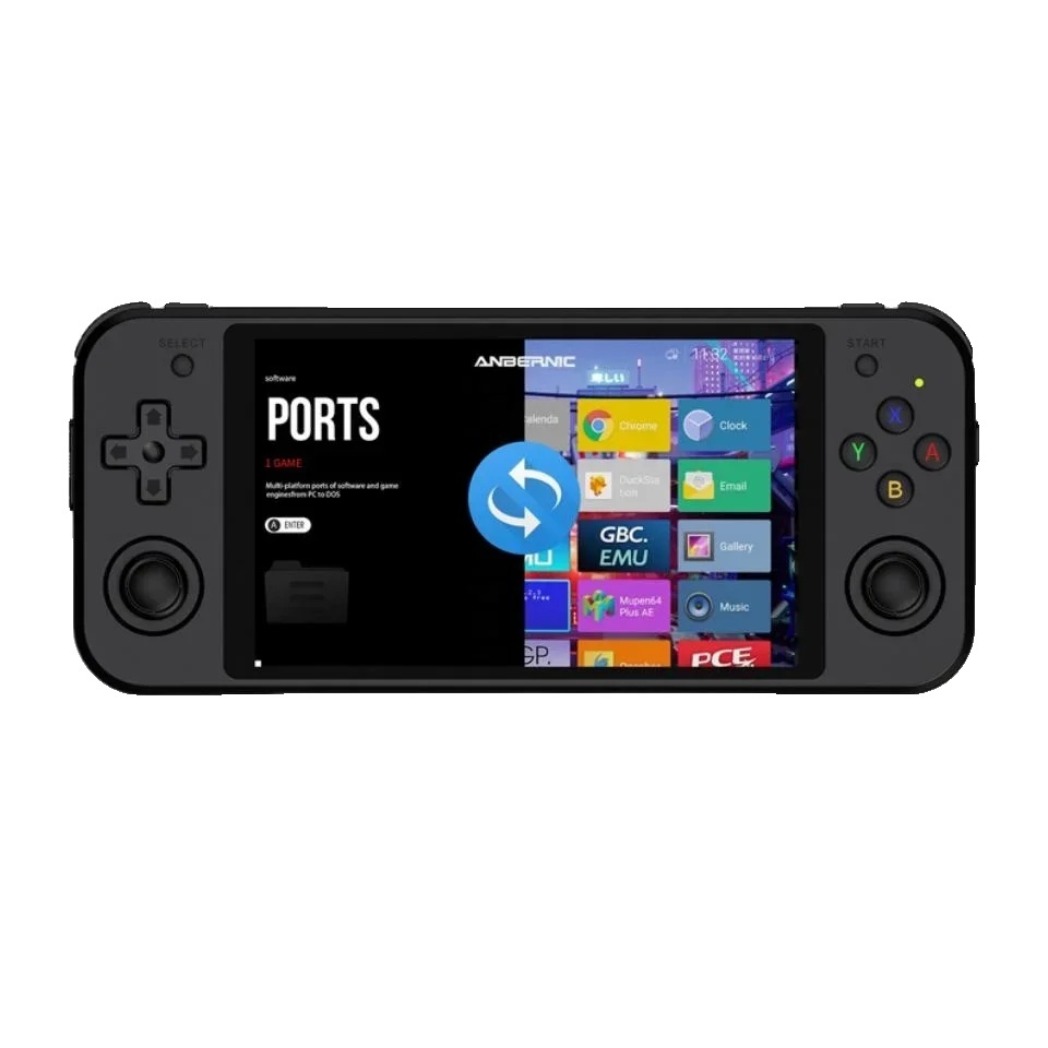 Anbernic RG552 prenosná herná konzola, duálny operačný systém Android a Linux, podpora 40000 hier, čierna, 512G 450 hier pre PSP, EÚ