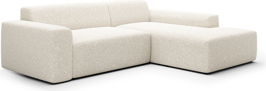 Petits-meubles Ecksofa rechts 3-Sitzer Truhe Torino Beige