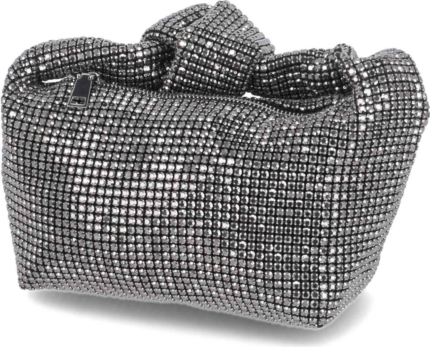 La Strada Damen Abendtasche STONEYBAG 1 Silber Textil SchmucksteinbesatzOS