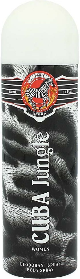 Cuba Jungle Zebra Deodorant Spray for Women 2.5 Oz