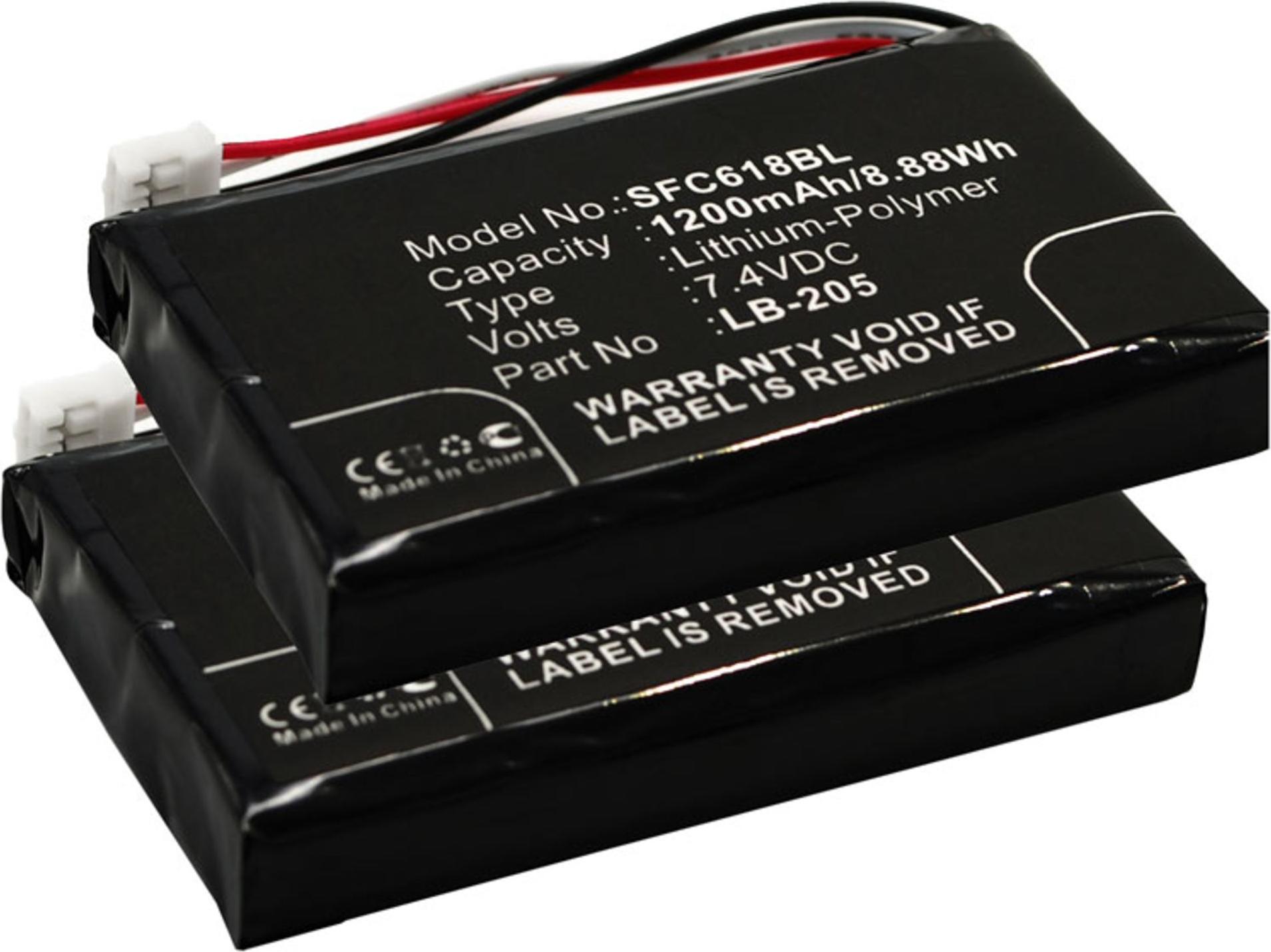 subtel 2x Akku für Zahlungsterminal / POS Kompatibel mit Safescan 6185, 131-0477 - (1200mAh, 7.4V) 930934