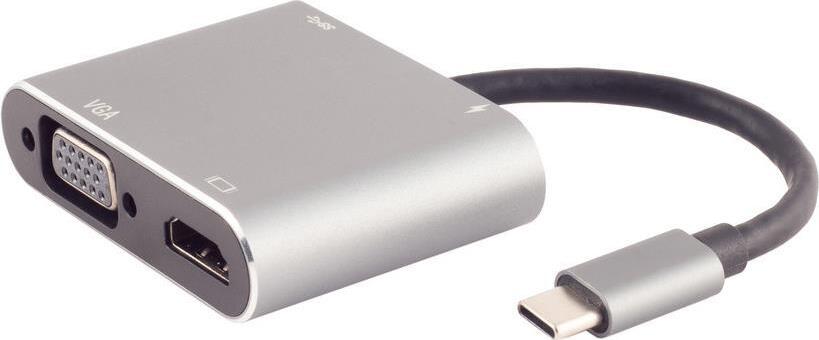 [AI generated title] S-Impuls Usb-C Dock 4In1 Hdmi Vga Pd Hub 14-05026
