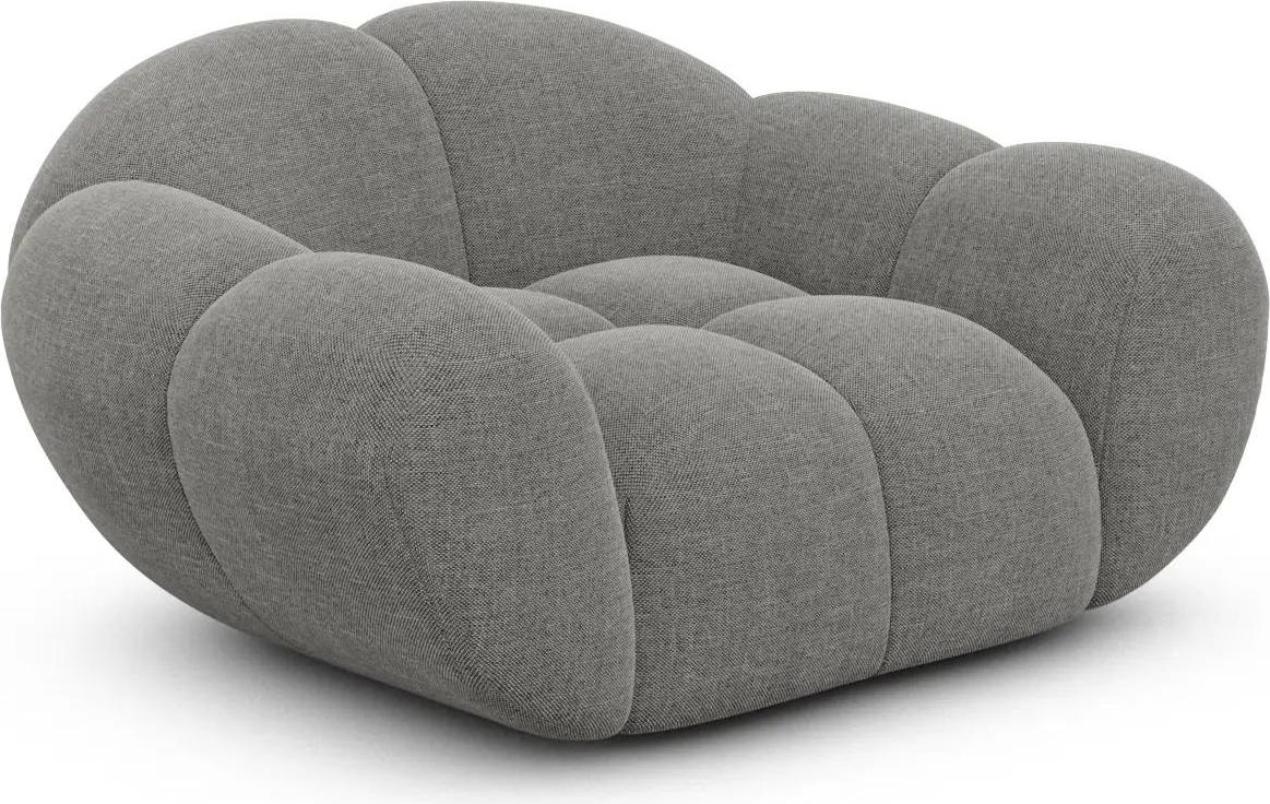 Strukturstoff Sessel Liva Grau