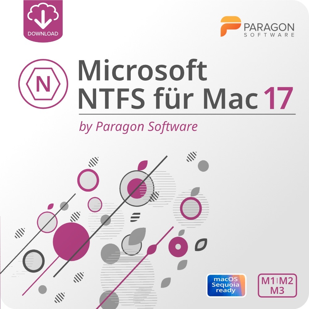 Microsoft NTFS für Mac 17 von Paragon Software / 1PC / Dauerlizenz / Lizenz per E-Mail PCJ-411091-PEU-PL