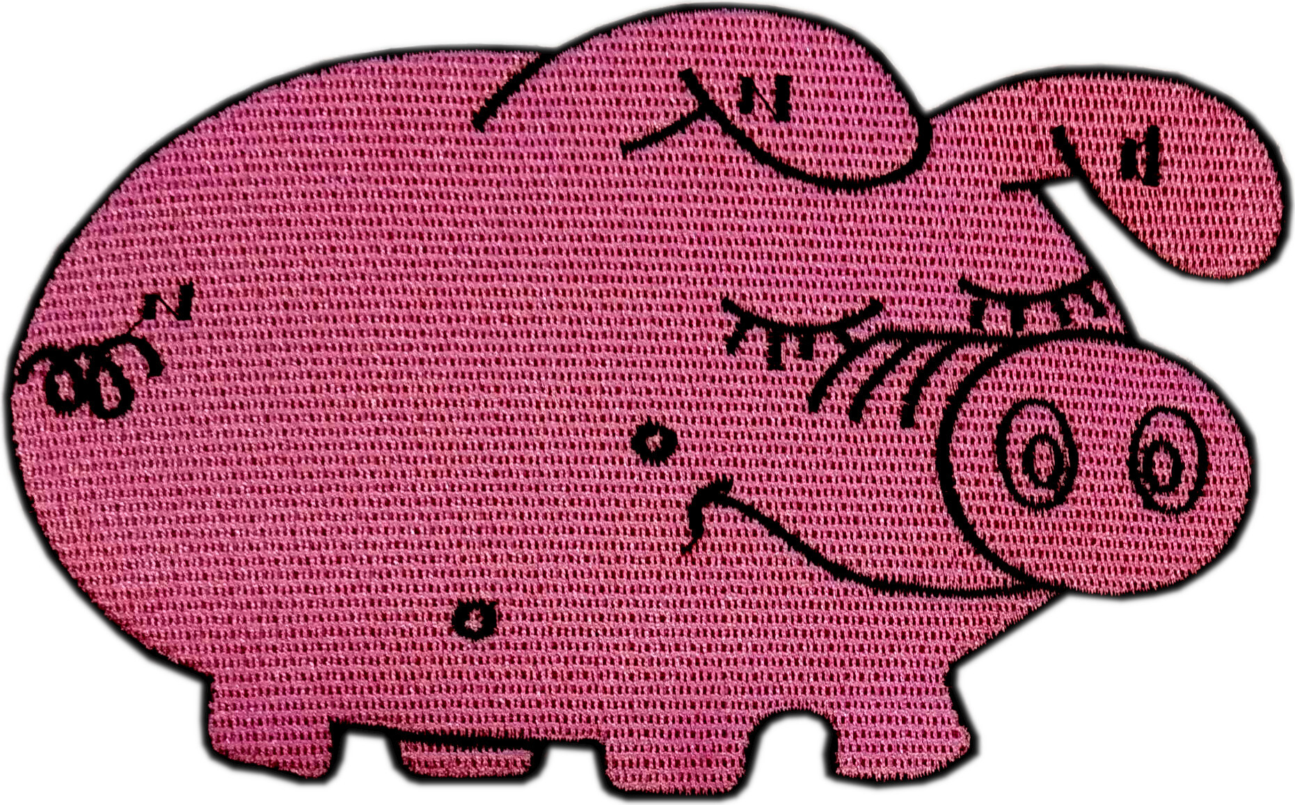 F.I.G. Aufbügler Schwein (18x23cm) V-9642