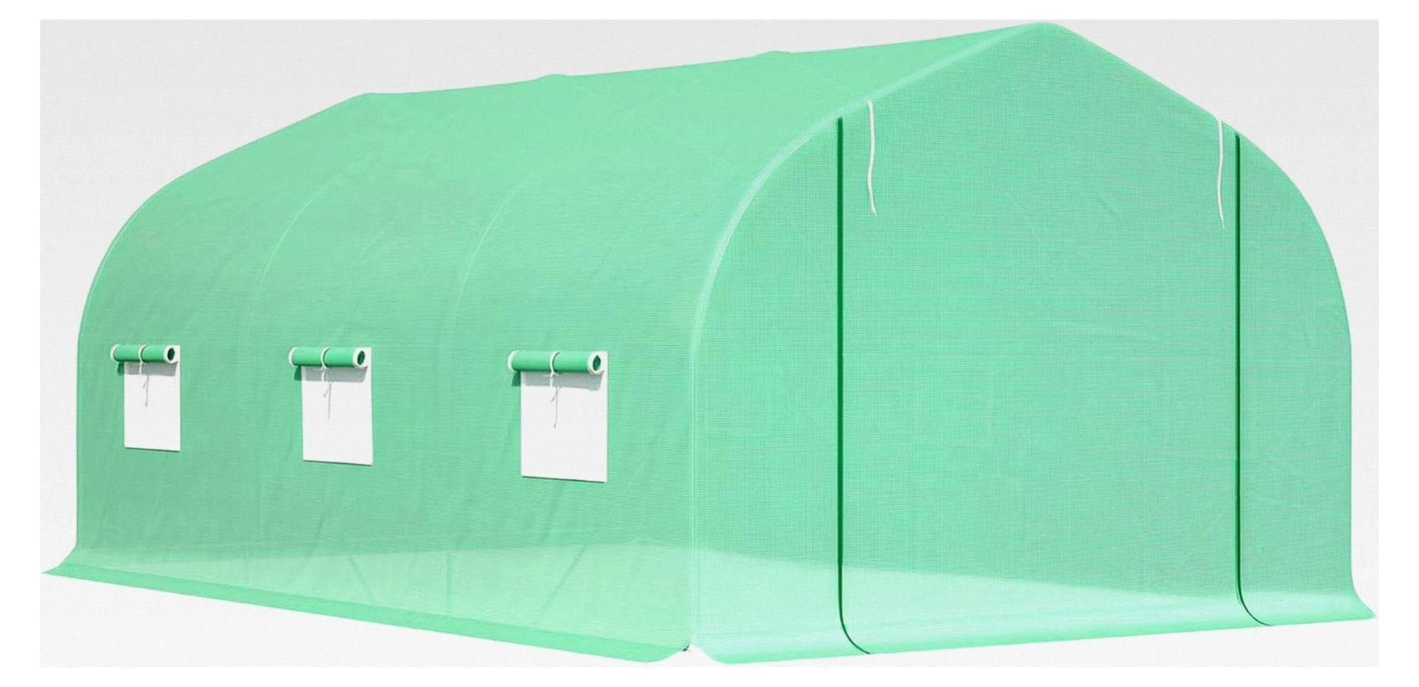 Markenlos Gewächshaus mit Giebeldach 450 × 300B × 205H cm