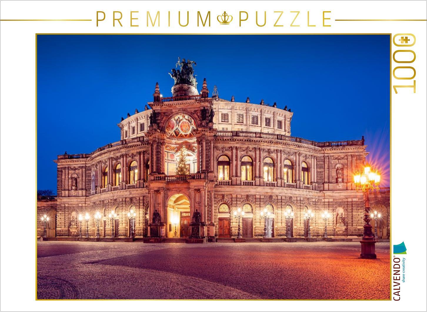 CALVENDO Puzzle Semperoper in Dresden | 1000 Teile Lege-Größe 64x48cm Foto-Puzzle für glückliche Stunden
