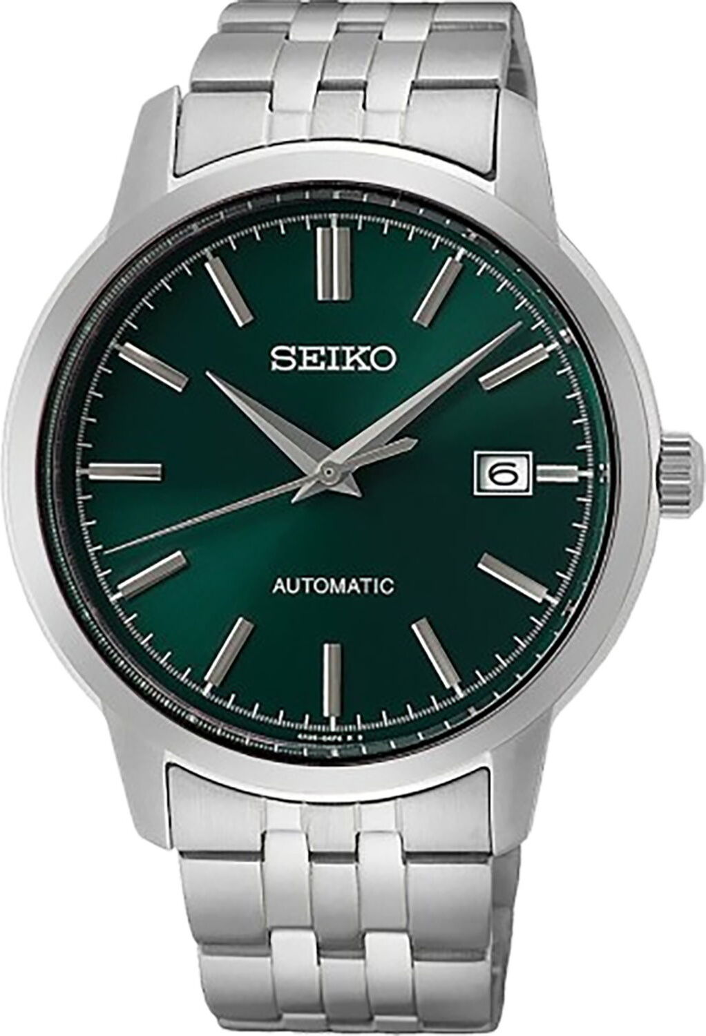 Seiko SRPH89K1 Pánske náramkové hodinky Automatic Steel/Green