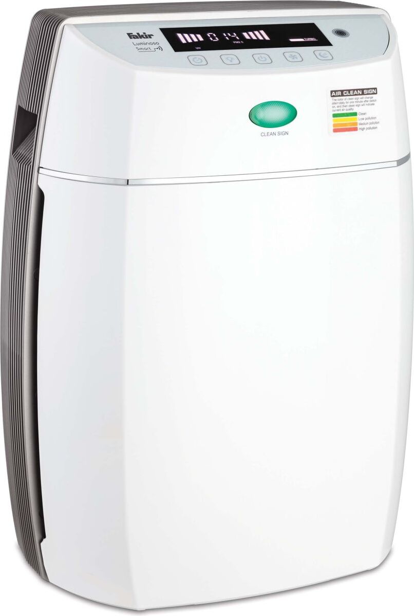 Fakir Luminoso Smart čistička vzduchu a ionizátor, 6 stupňov filtrácie, vrátane. Fotokatalytický TiO2, UV a HEPA H14, mobilná aplikácia, 50 W, min. 25 dB, 50 m2, biela