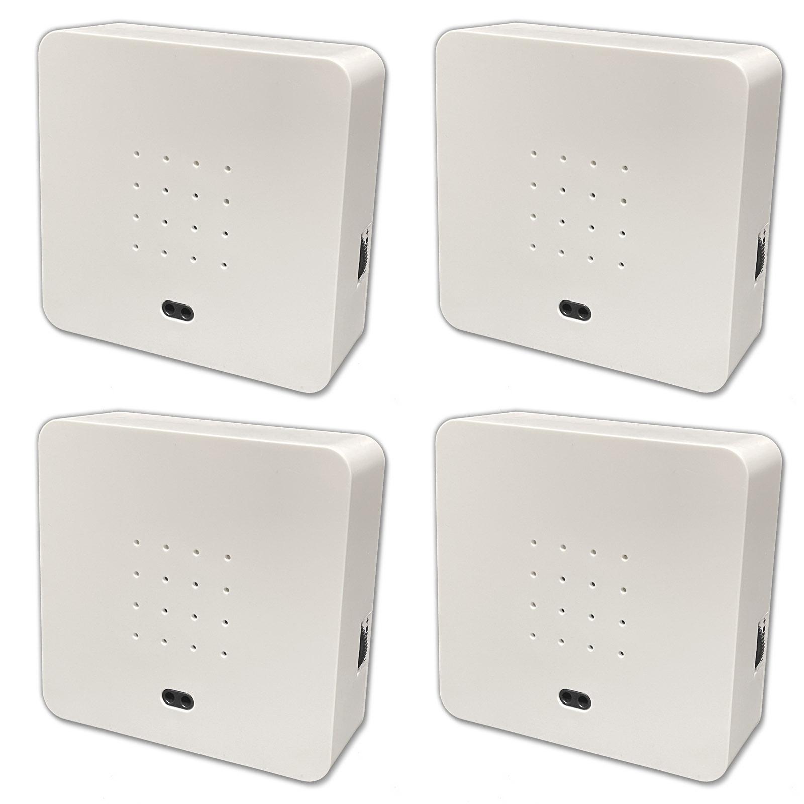 HAC24 4er Set Soundbox Vogelgezwitscher Vogelgeräusche Naturgeräusche Vogelzwitscher Vogelgesang Box mit Bewegungsmelder Vogel Gesang Weiß 174880912