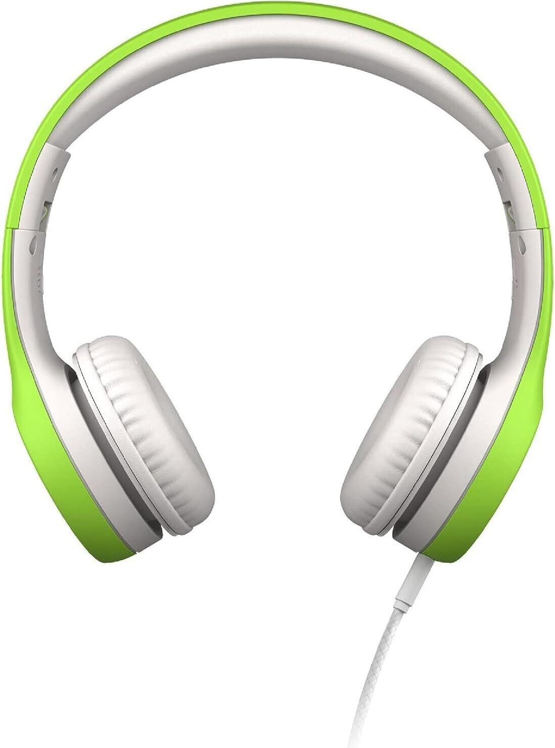 Detské slúchadlá s káblom, s mikrofónom, obmedzovačom hlasitosti pre bezpečné počúvanie, nastaviteľnou čelenkou, polstrovanými náušníkmi pre pohodlie