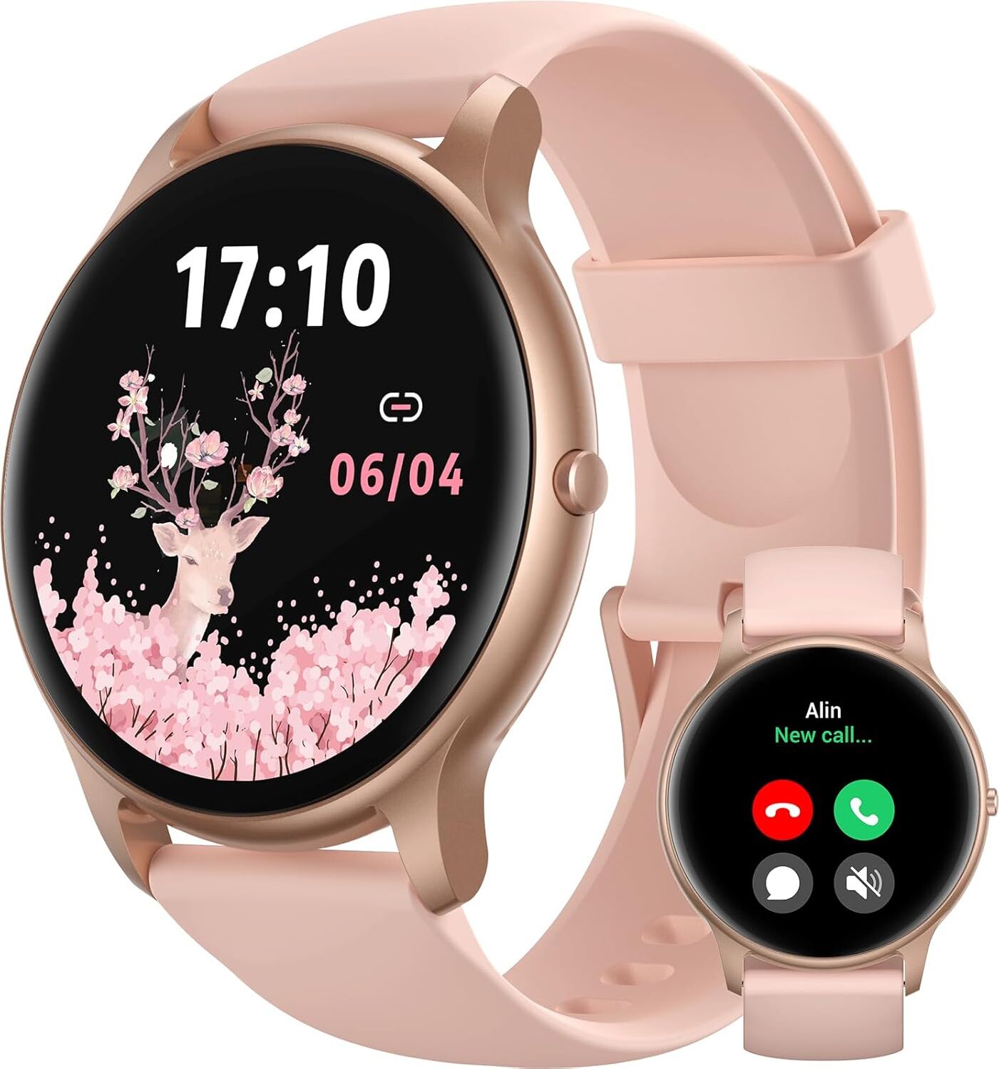ROAREGOLD Smartwatch von Parsonver Damen: Telefonfunktion, Fitness -Tracker, mehr als 100 Sportmodi, IP68, Herzfrequenz und Schlafmonitor, SPO2