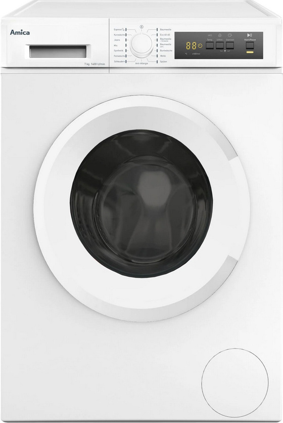 Amica WA 474 021, Frontlader, 7 kg, B, 79 dB, 1330 RPM, D
