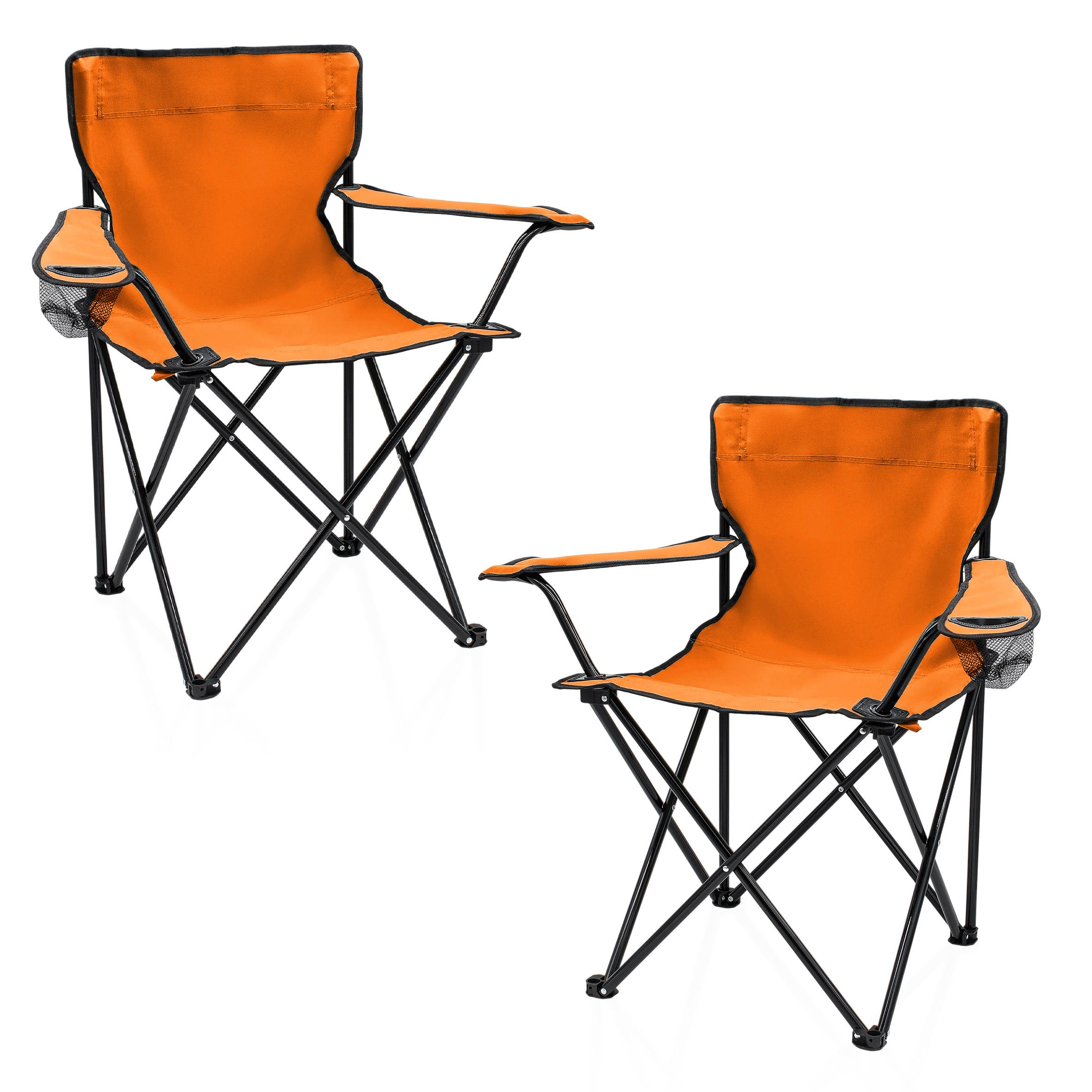 2 Sedie Pieghevoli Da Pesca O Campeggio - Blu Con Portabicchieri E Borsa | Portata 120 Kg - Foto 6