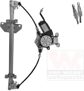 VAN WEZEL Regulátor okien s elektromotorom vpredu vľavo (3338261) pre Nissan