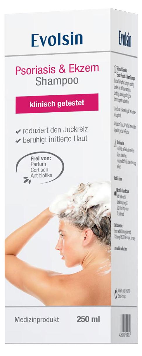 Medizinisches Shampoo, Evolsin, Behandlung von Schuppenflechte, atopischer Dermatitis und Ekzemen, 250ml 17825213