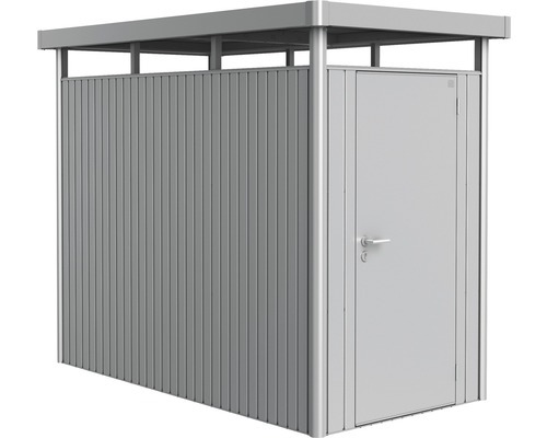 Plechový záhradný domček Biohort HighLine HS 134x254 cm strieborný metalický