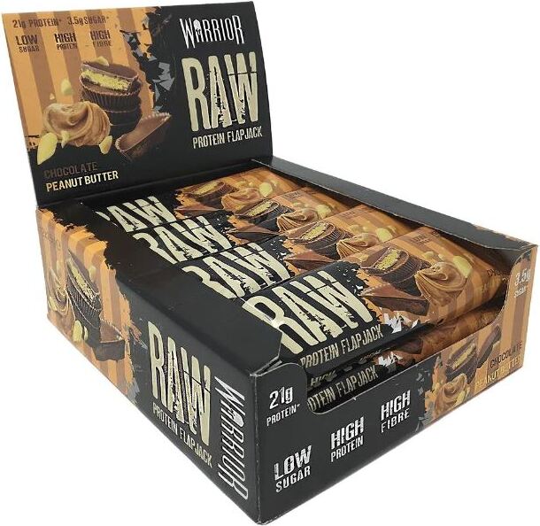 Warrior Football Warrior Raw Protein Flapjack - 12 Haferriegel a 75 g Chcocolate Peanut Butter FID