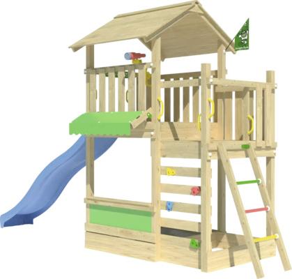 Spielhaus mit Stelzen Jungle Gym 440 x 165 cm Holz braun