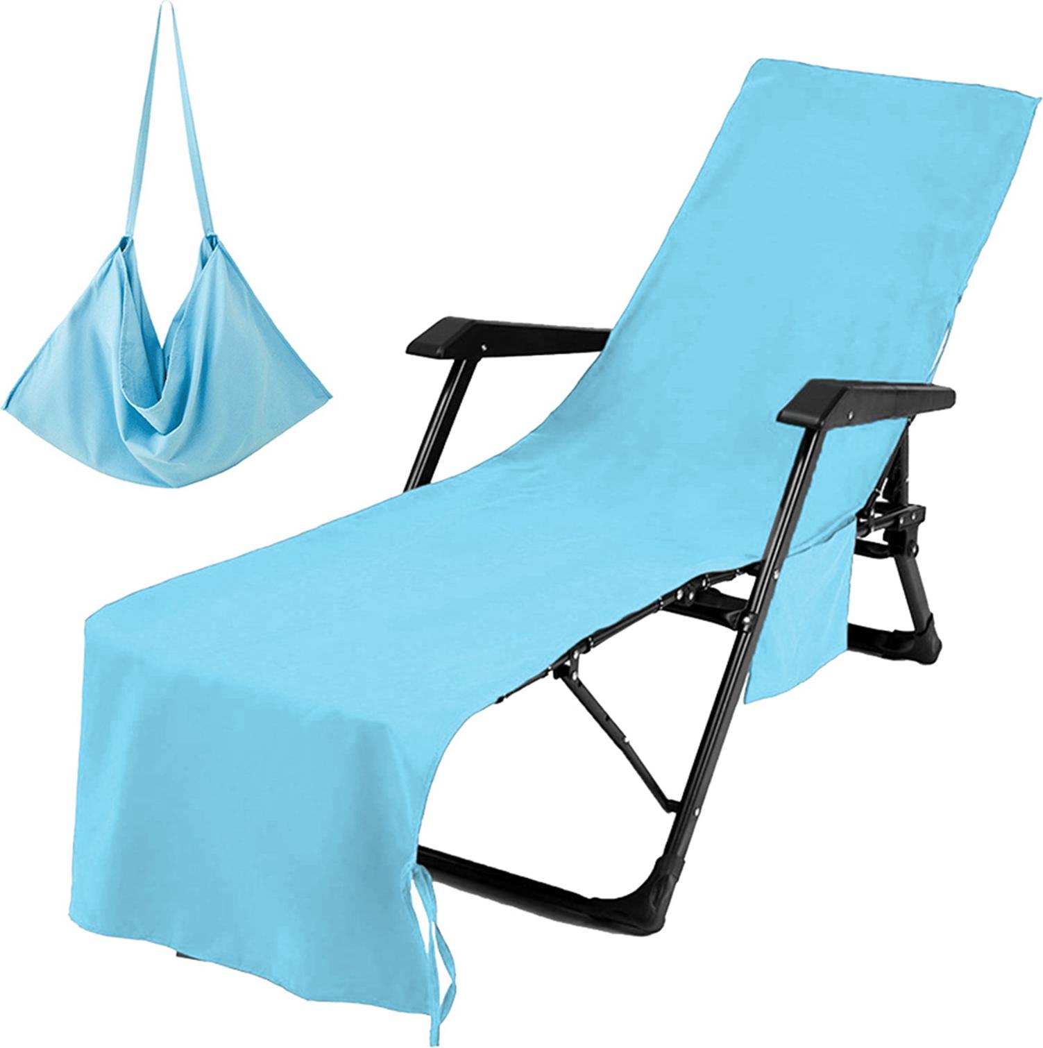 Uterák na lehátko Beach Ultrafine Fibre s vreckami Extra dlhé uteráky Salon Chaise