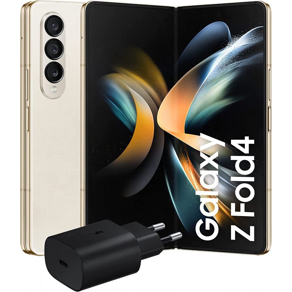 Vrátane nabíjačky smartfónu Samsung Galaxy Z Fold4 5G, skladací smartfón 256 GB, 2x 6,2”/7,6” 1,2 AMOLED displej, béžová 2022  Samsung