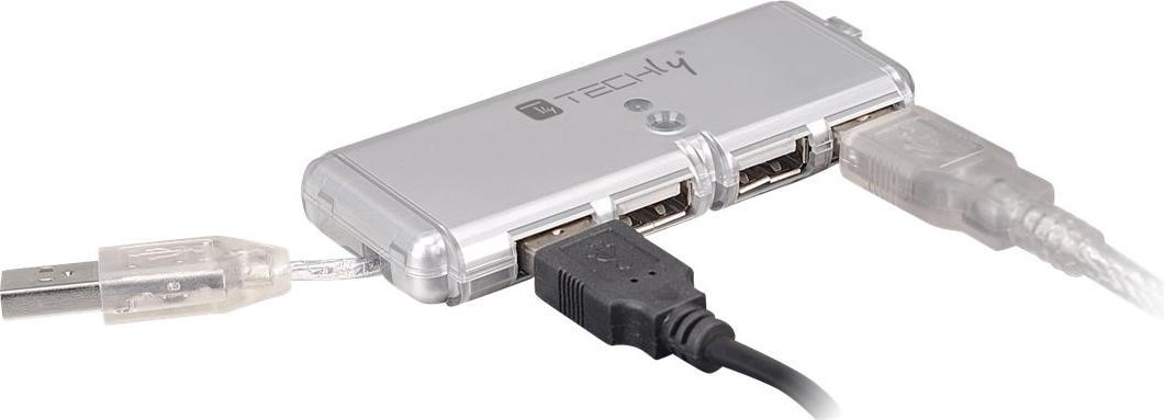 Techly Hub - 4 x USB 2.0 - Desktop