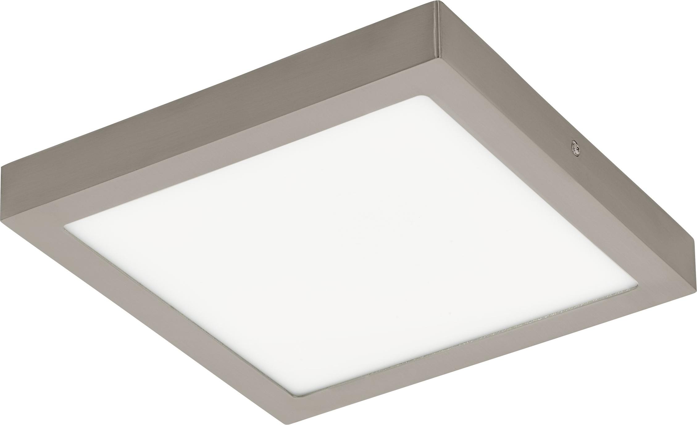 EGLO connect LED Deckenleuchte Fueva-C, Smart Home Deckenlampe, Bürolampe nickel-matt, 30 x 30 cm, dimmbar, Weißtöne und Farben einstellbar 33211