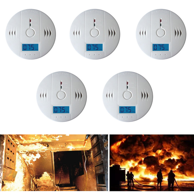 Jopassy CO Kohlenmonoxid 5x Feuermelder Kohlenmonoxid Detektor einfache installation Melder Feuermelder CO Melder CO Kohlenmonoxid RL-HG17-5-BDq