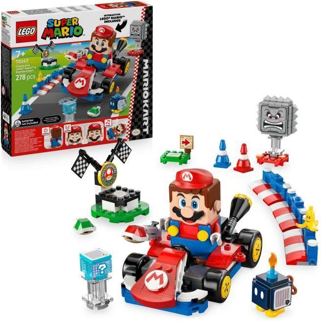 LEGO Mario Kart Mario Interaktiv und Kart Standard, Bauset, 7+ Jahre, 3 Figuren, Interaktives Spielset