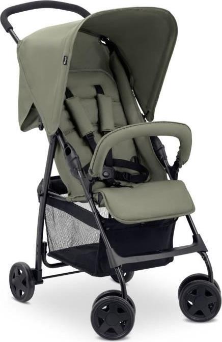 Buggy / Kinderwagen HAUCK SPORT, Faltbar, Verstellbare Rückenlehne, Sonnenverdeck, 4 Räder, Olive, Ab Geburt bis 15 kg, XL Korb HAU4007923171639