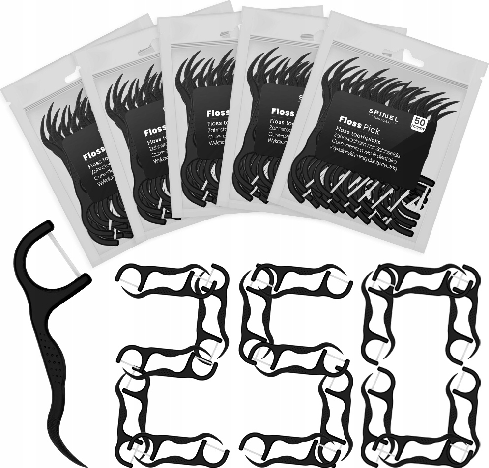 Spinell Zahnseide Sticks 250 Stück gewachst Zahnstocher Zahnpflege