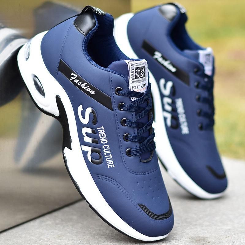 Unbranded Herrenmode wasserdichte Laufsportschuhe, 44, Blau