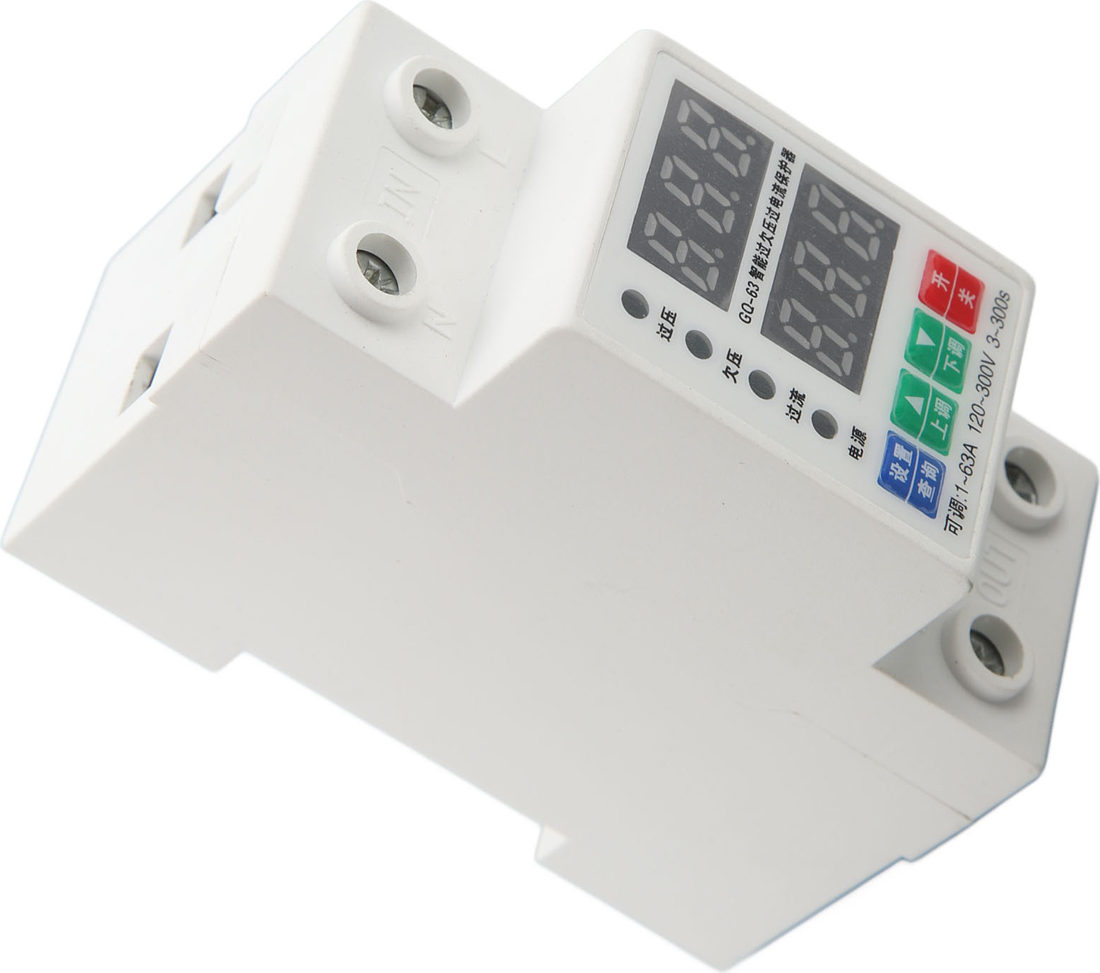 2 fázový voltmeter na DIN lištu, ampérmeter na DIN lištu, prepäťová ochrana, prúdový chránič, nadprúdový chránič, istič