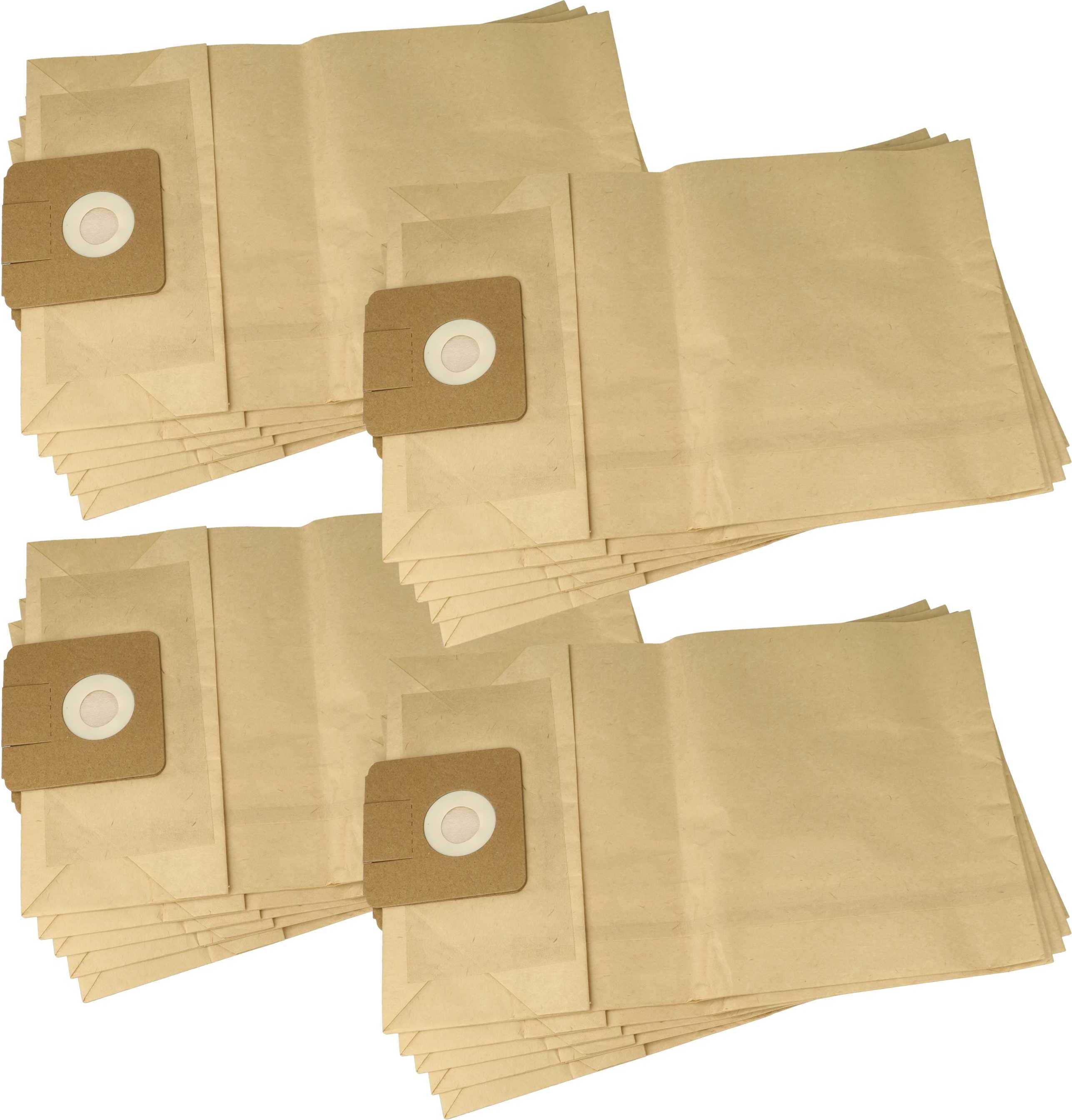 vhbw 20x Staubbeutel kompatibel mit HV VacuumLine HV 9, HV 9 S Plus Staubsauger - TA 1 25,5cm x 23cm braun