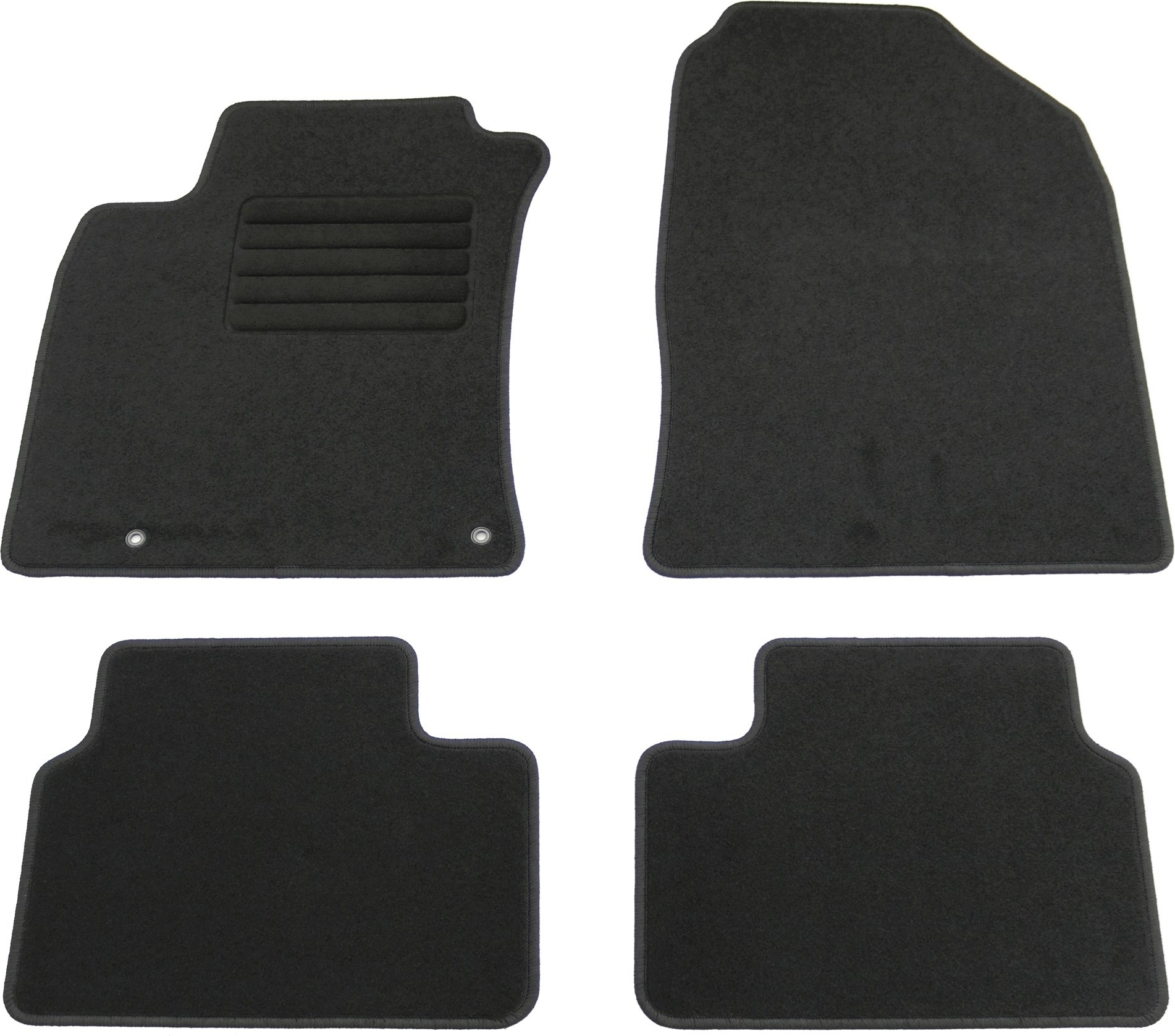 Wielganizator Fußmatten Für Kia Ceed II 2012-2018 - 2-teilig Basic Schwarz