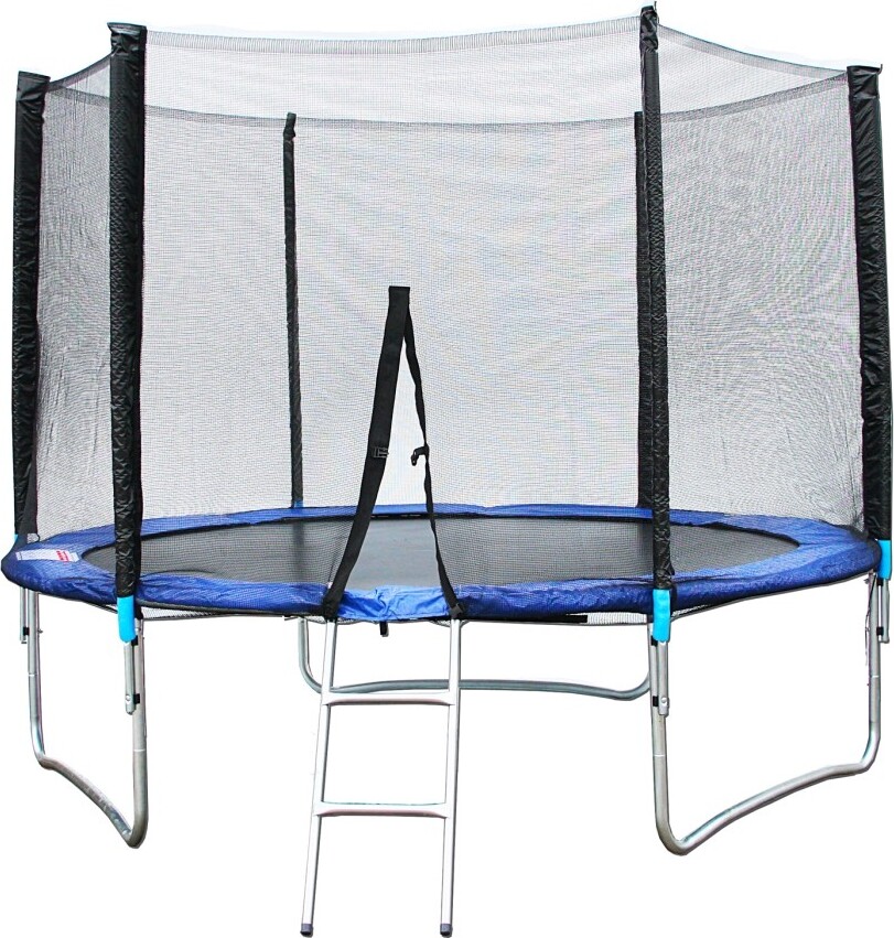 Trampolin XXL Ø 3m 10ft Gartentrampolin mit Leiter und Abdeckplane