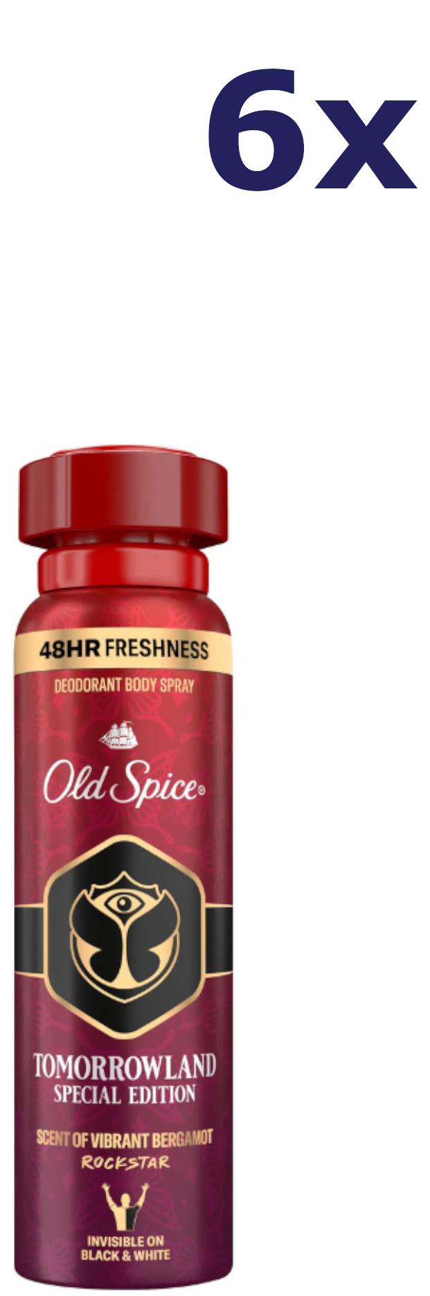 6x Old Spice Tomorrowland deodorant spray 150 ML