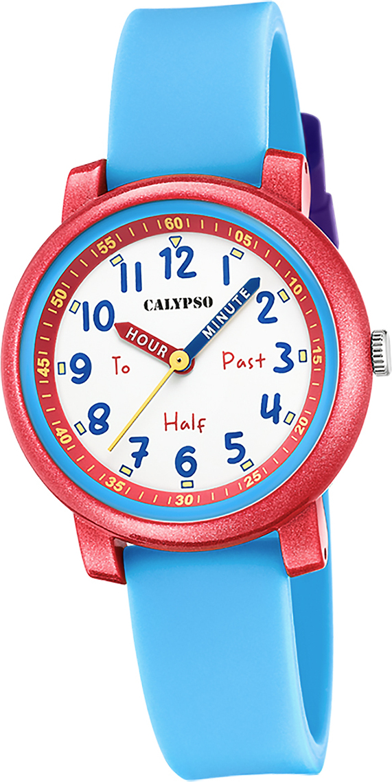 Detské hodinky Calypso plastové silikónové modré Náramkové hodinky Calypso Junior D2UK5827/4
