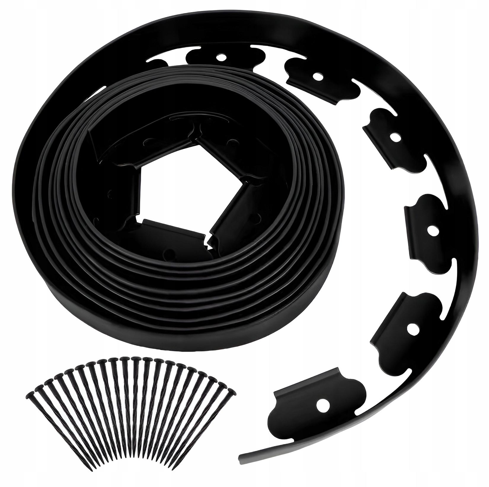 Ekspand | Gartenborder Palisade - Schwarz - 6 cm Höhe - 20 m Länge - 20 Stück Koten