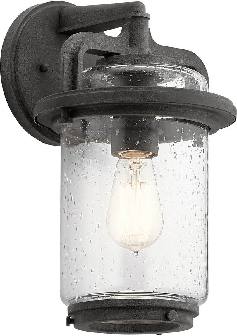 Elstead Lighting Elstead Andover Außen-Außenwandleuchte E27 36cm Verwittertes Zink Klar IP44 QN-ANDOVER-M