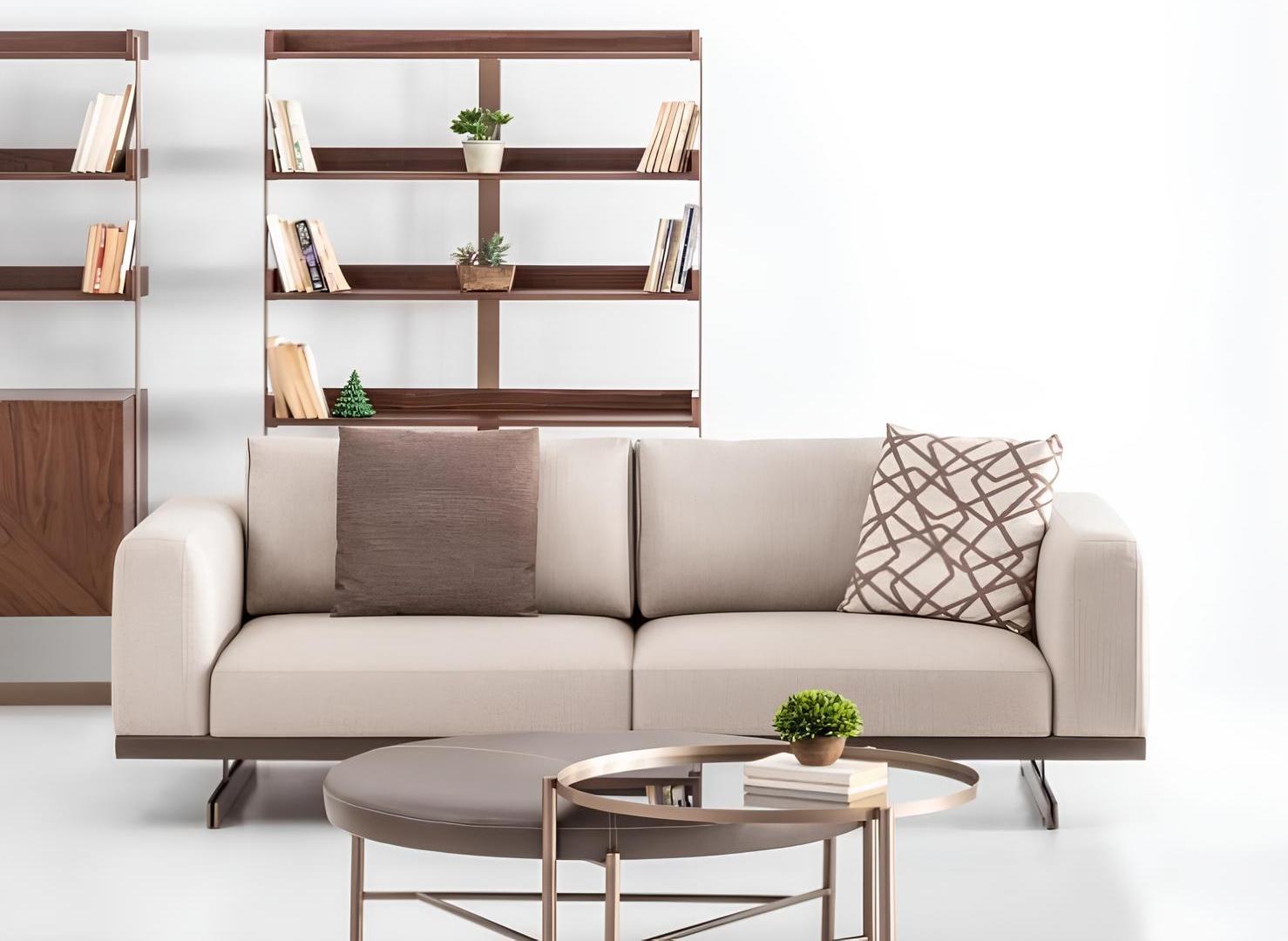 Moderner Dreisitzer Stoffsofa Luxus Couch Möbel Textil Wohnzimmermöbel