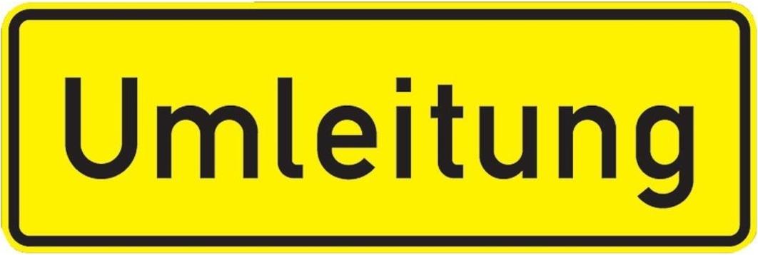 Sonstige Verkehrszeichen 457.1, 1050x350 mm, Umleitungsankündigung, RAL-Gütezeichen Folie RA1