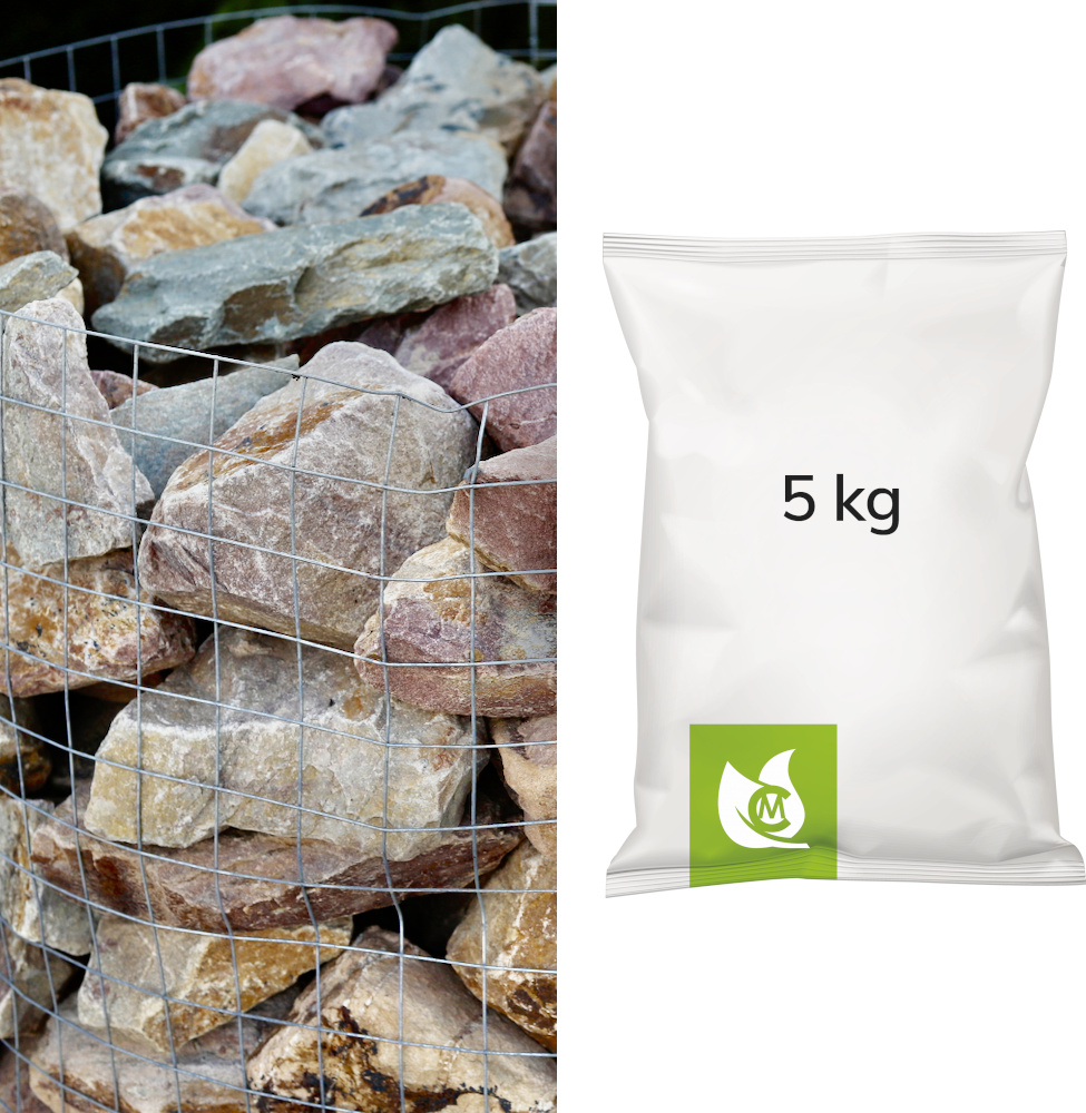 CM-Gartendesign Grauwacke Gabionensteine Sahara 8/20 cm 5 kg Paket CM01119-001