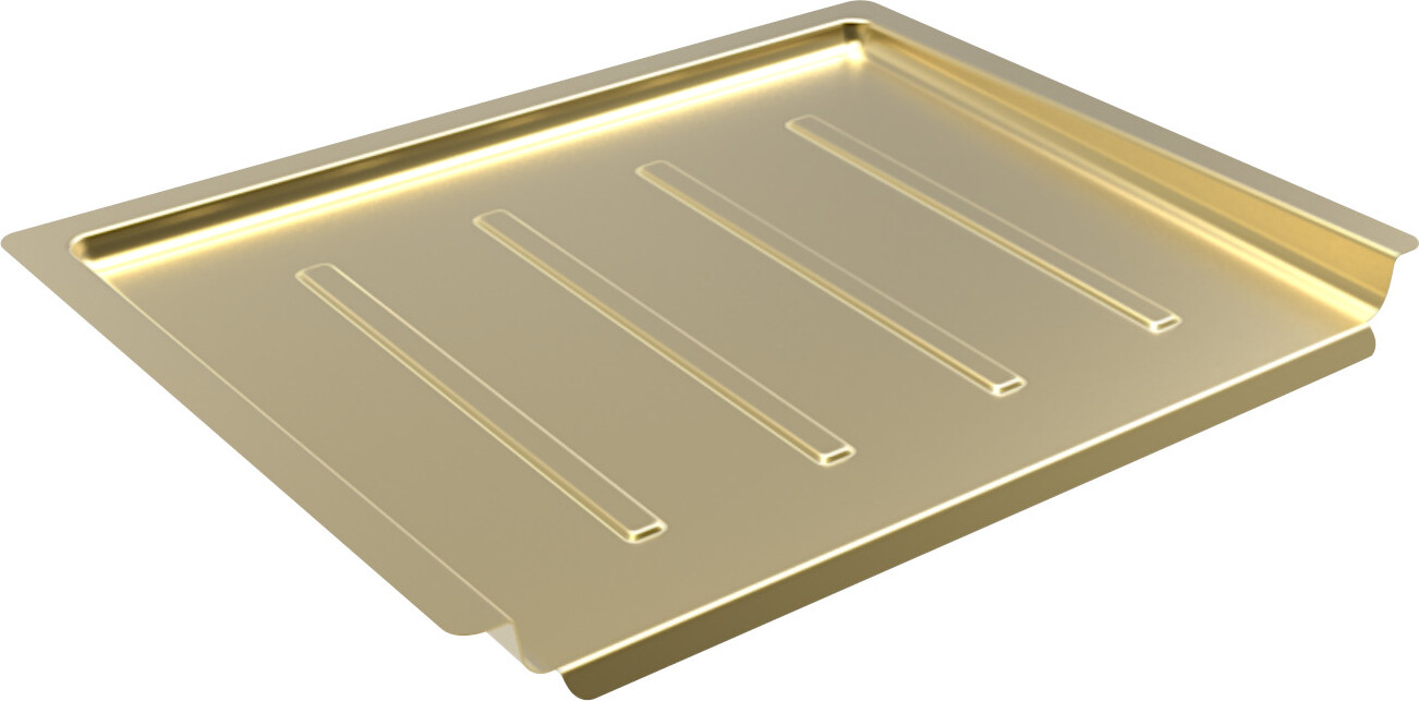 CARESSI mobile Tropffläche PVD GOLD für R0/R10 Spülen mit 40 cm Becken / Edelstahlabtropffläche