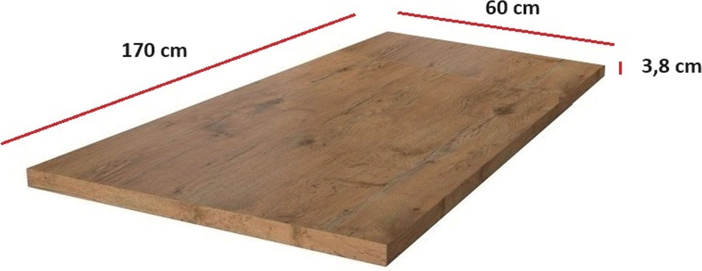 Küchenpreis-Bombe Arbeitsplatte 170 cm 38 mm Küchenzeile Küchenblock Eiche Lancelot Küche Vigo