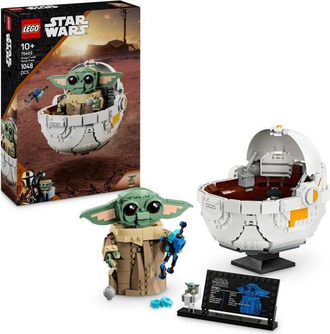 LEGO Star Wars The Mandalorian Grogu a jeho kočík, stavebnice 10 rokov, 75403