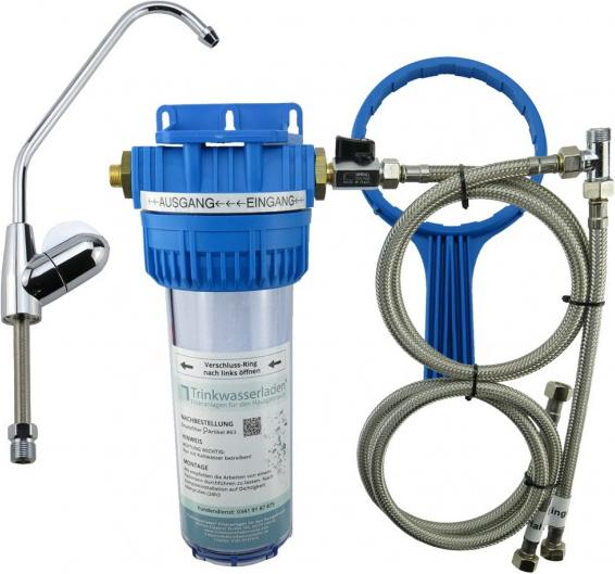 Wasserfiltergehäuse Untertisch mit Wasserhahn für Carbonit Filter