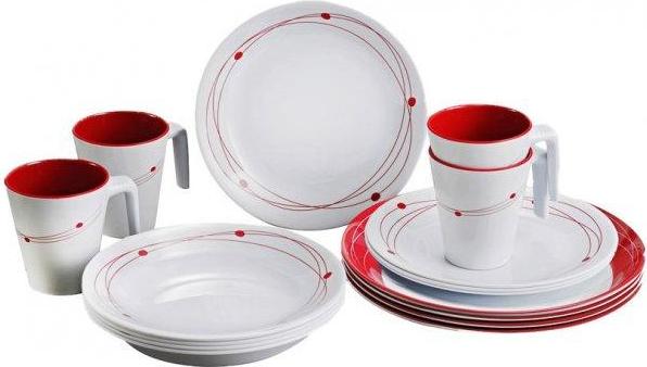 Brunner 0830160N.C8A, Rot, Wei&szlig;, Melamin, 4 Person(en), 4 Becken, 4 St&uuml;ck(e), 300 ml 9920154